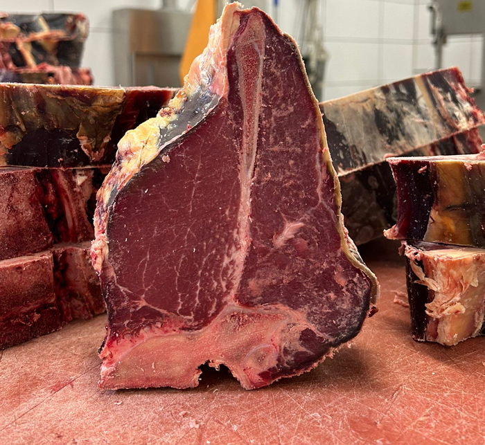 Steaks im Special Cut, Ribeye, Porterhouse, T-Bone, Vorderer Schlauchbauernhof